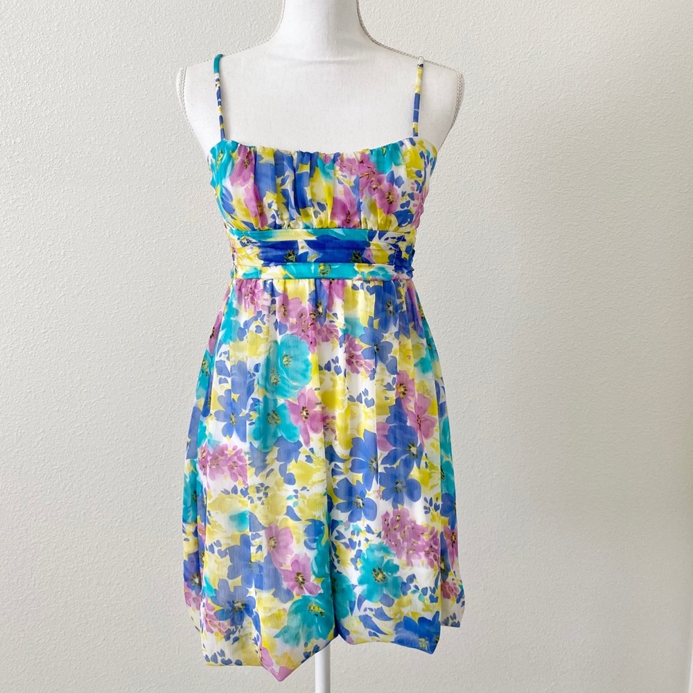 BCX Blue Floral Dress